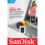 USB STICK Flash Drive USB 128GB CZ430 ULTRA FIT USB 3.1  SANDISK