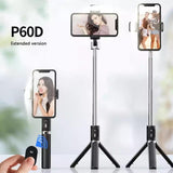 Tripod for Selfie Stick Bluetooth and Tripod with REMOTE control  (Stainless Steel)