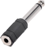 6.35mm 1/4 Male Plug to 3.5mm Female Jack MONO Adapter Audio Headphone Mic