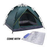 Waterproof Automatic Camping Tent Smart Fast set up (Green)