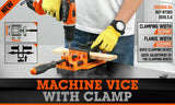 Drill Press Bench Vice Quick Release 90mm Clamp Jaw Soft Grip Hand Pads Woodwork