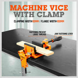Drill Press Bench Vice Quick Release 90mm Clamp Jaw Soft Grip Hand Pads Woodwork