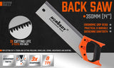 Saw 14" Back Saw Wood Hand Saw Woodworking Timber Plastic Cutting Ergonomic Handle