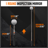 Tools Set 3Pc Magnetic Pick Up Tool & Swivel Inspection Mirror Telescoping Rod Heavy Duty