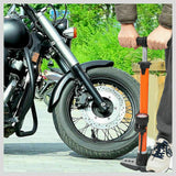 Air Pump High Pressure for Bicycle Bike Alloy Floor Air Gauge Ball Balloon Nozzles