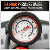 Air Pump High Pressure for Bicycle Bike Alloy Floor Air Gauge Ball Balloon Nozzles