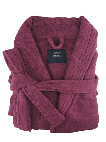bathrobe small medium egyptian cotton terry toweling bathrobe burgundy