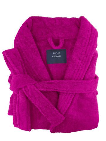 bathrobe small medium egyptian cotton terry toweling bathrobe fuchsia