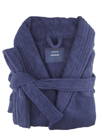 bathrobe small medium egyptian cotton terry toweling bathrobe navy