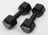 Weights 2 x 5kg Dumbbells as Pair PVC Hand Weights Rubber Coated D/F