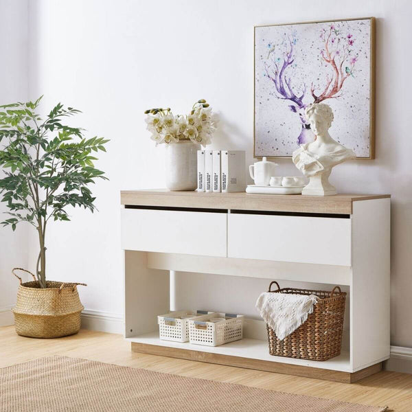 Table Entrance Hallway Storage White-Oak color Table
