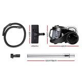 Vacuum Cleaner  Cyclonic Vac Home Office Car 2200W Black Bagless Cyclone
