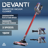 Vacuum Handheld Vacuum Cleaner Cordless Vacuum Stick Handstick Vac Bagless 2-Speed Headlight Red