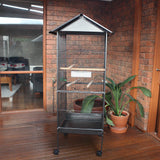 Tall Cage Metal With Wire Mess Plus Accesories Portable