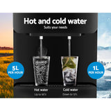 Water Cooler with Hot Cold Tap Water Dispenser  Black