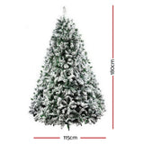 Christmas Decor Christmas Tree 180cm 6FT Xmas Decorations Great Snowy Green