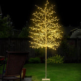 Christmas Tree 2.1M LED Branch Tree 480 LED Xmas Warm White Optic Fiber