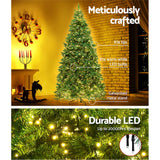 Christmas Decor Christmas Tree 1.8M 6FT with 800+LED Lights 800+ Tips Warm White Green