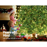 Christmas Decor Christmas Tree 1.8M 6FT with 800+LED Lights 800+ Tips Warm White Green