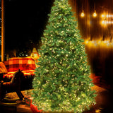 Christmas Decor Christmas Tree 1.8M 6FT with 800+LED Lights 800+ Tips Warm White Green