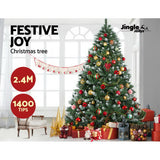 Christmas Tree 2.4M 8FT Xmas Home Decoration 1400 Tips Snowy Green