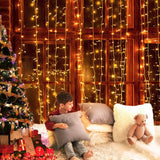 Christmas décor Christmas Lights 6X3M Curtain Lights 600LED Warm White