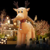 Christmas Lights 5M Inflatable Reindeer Giant Deer Air-Power Light Inside