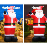 Christmas Decor huge Inflatable 499cm Santa Decorations Outdoor Air-Power Light