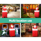 Christmas Decor LED Christmas Santa Inflatable 180cm Tall with Santa