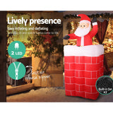 Christmas Decor LED Christmas Santa Inflatable 180cm Tall with Santa