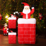Christmas Decor LED Christmas Santa Inflatable 180cm Tall with Santa