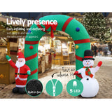 Christmas Decor light Inflatable 280cm Inflatable Snowman and Santa  Light Decor (chri24)