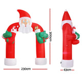 Christmas decor  2.3M Inflatable Santa Archway Outdoor Decorations Lights