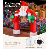 Christmas decor  2.3M Inflatable Santa Archway Outdoor Decorations Lights