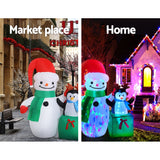 Christmas decor 180CM Inflatable Christmas Snowman with LED Lights