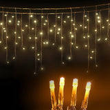 Christmas Lights 500 LED Solar Icicle Lights 20M Outdoor Fairy String Party Warm White