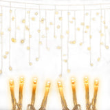 Christmas Lights 500 LED Solar Icicle Lights 20M Outdoor Fairy String Party Warm White