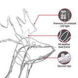 Christmas décor Christmas Lights Wedding Lights LED Rope Reindeer Waterproof Solar Powered