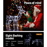 Christmas décor Christmas Lights Wedding Lights LED Rope Reindeer Waterproof Solar Powered