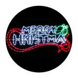 Christmas Lights LED Rope Merry Xmas Motif  Waterproof Colourful