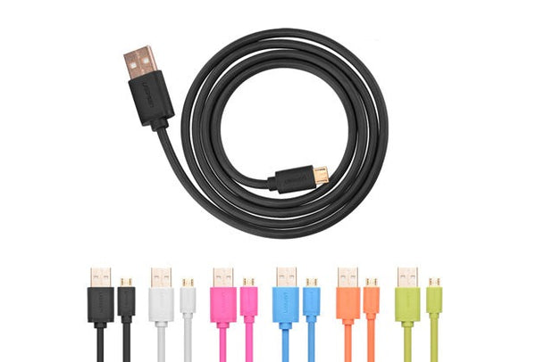 Micro USB Male to USB Male cable Gold-Plated - White 1M (10848)