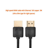 High speed with Ethernet full copper Ultra Slim HDMI cable 2M