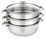 Steamer Stainless Steel for health steam cooking 3 level best Kitchen Tool (idro)