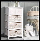 Cabinet with three Baskets Awesome Storage Drawers - White