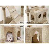Pet 179 cm Tall Cat Kitten fun area Tree for playing Scratching, climbing Post Tower Beige scratcher