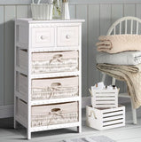 Cabinet with three Baskets Awesome Storage Drawers - White