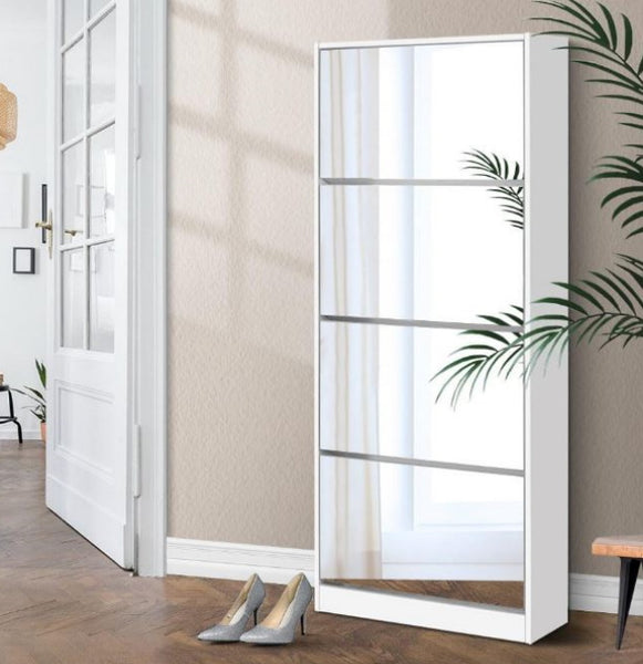 Shoes Storage Organiser Shoe Rack Shelf 160cm x 63cm x 30cm Mirror shoe Rack