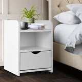 Bedside Table Drawer - White