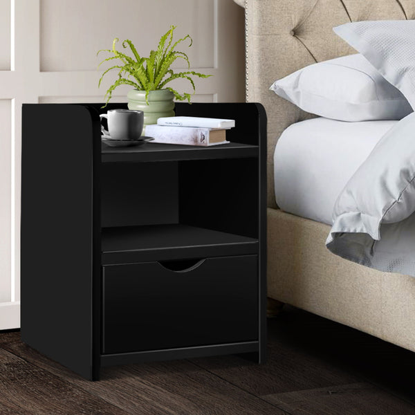 Bedside Table Drawer - Black