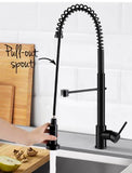Tap Water Tap practical with Pull Out system Kitchen Tap Mixer Basin Taps Faucet Vanity Sink Swivel Brass  In Black --